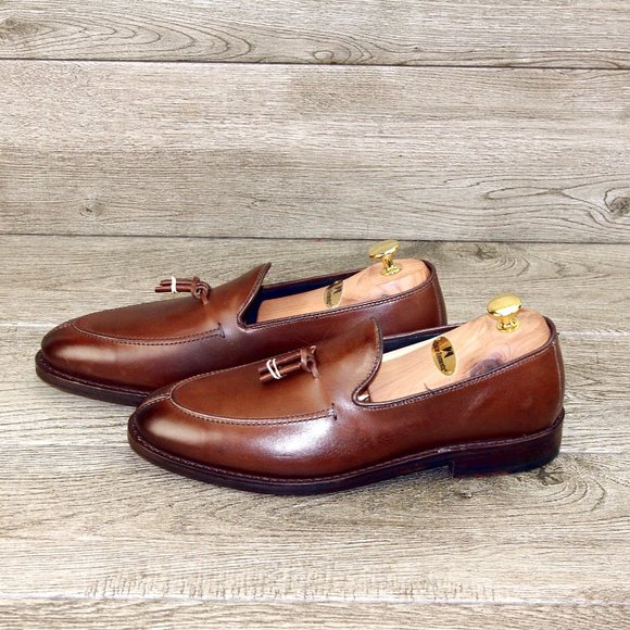 * NIB * $395 Allen Edmonds SPRING STREET 7.5 D Coffee * add $15 new Trees - Picture 7 of 13
